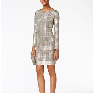 Jessica Howard Plaid Metallic Dress